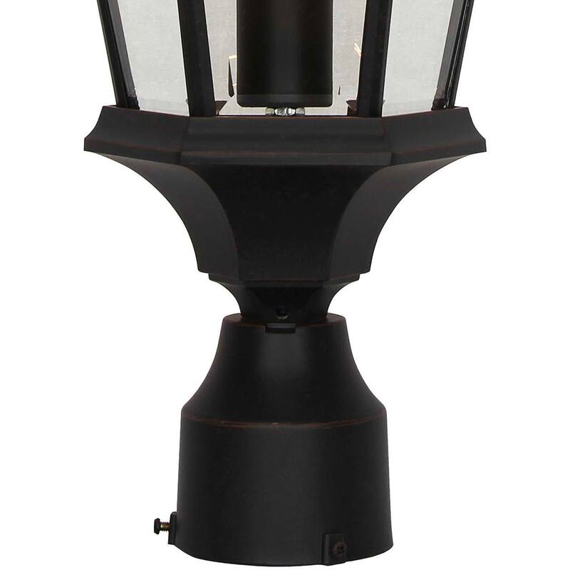 1 Light Outdoor Post Lantern in Oil Rubbed Bronze