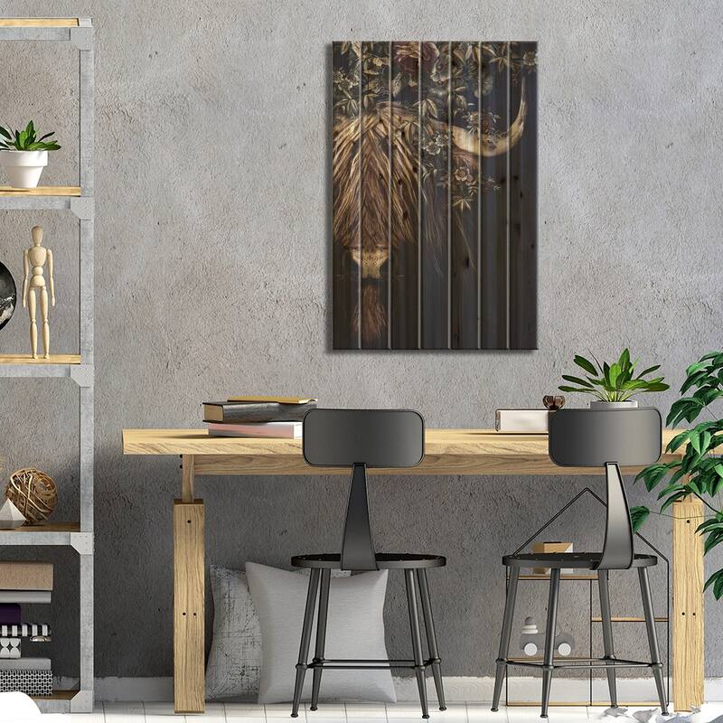 Highlander II Print On Wood by Wouter Rikken - Multi-Color