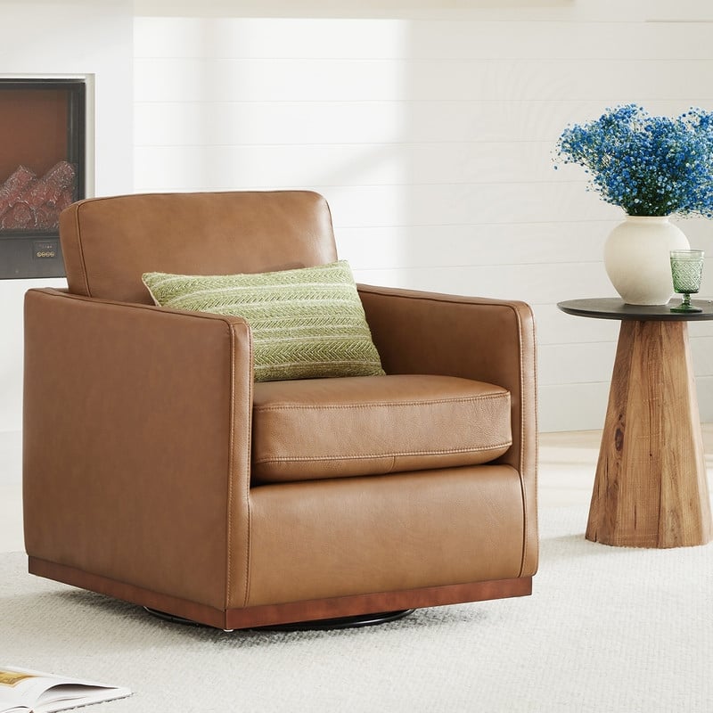 Spruce & Spring Shane Modern Swivel Accent Arm Chair