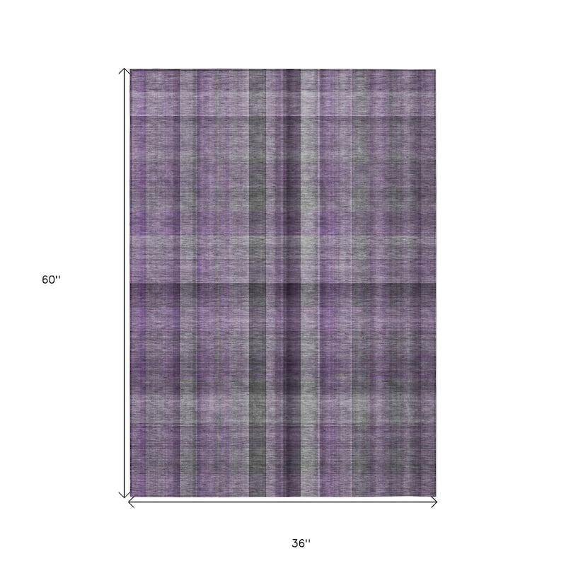 Rafi Plaid Weather Resistant Timeless Fusion Outdoor Rug