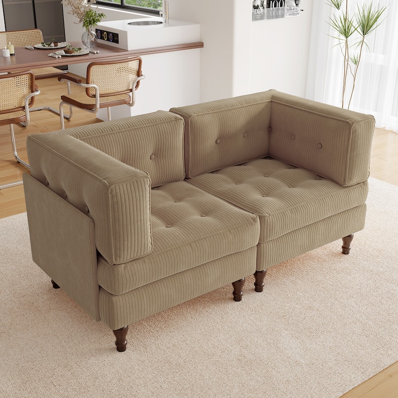 Madison Oversized Upholstered Corduroy Modular Sectional Sofa