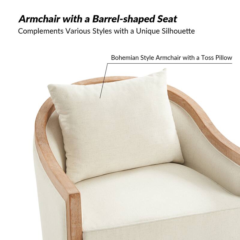 Pat Jess Farmhouse Solid Wood Swivel Chair Set of 2 by HULALA HOME