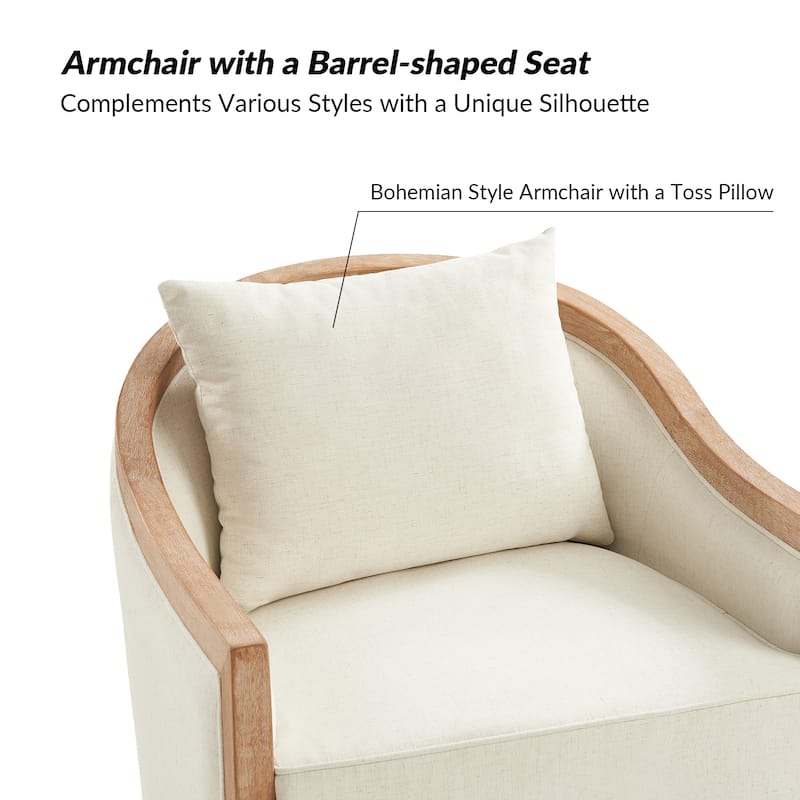 Paul Jess Farmhouse Solid Wood Swivel Chair by HULALA HOME