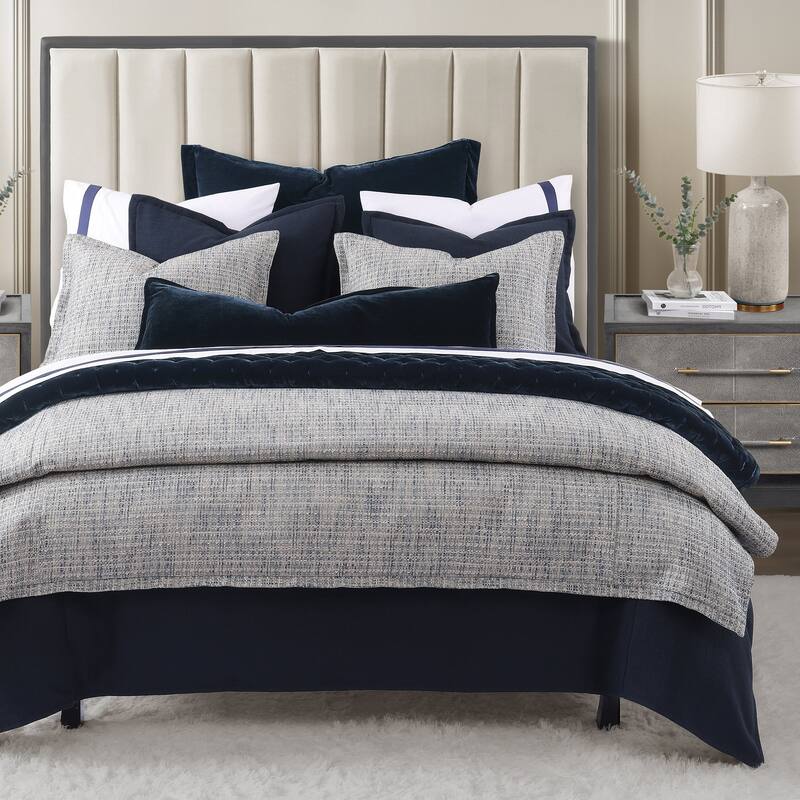 HiEnd Accents Tweed Textured Woven Timeless Classic 27x27 inch Euro Sham