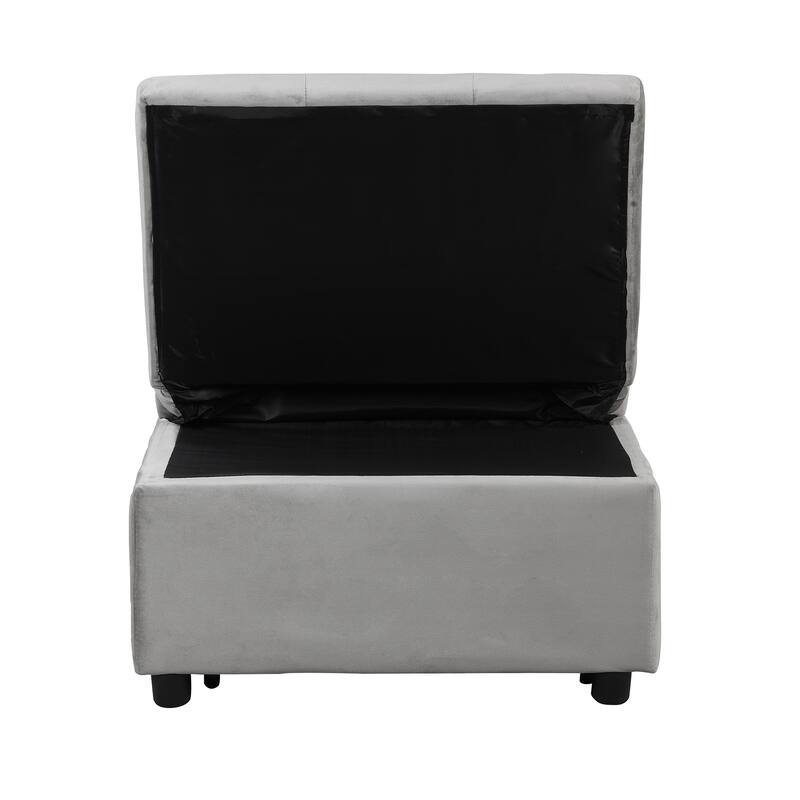 Multi-Functional Folding Ottoman Sofa Bed with Converts to Lounge Chair and Single Bed (264lb Capacity)