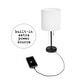 preview thumbnail 11 of 99, Porch & Den Custer Metal/ Fabric Lamp with Charging Outlet