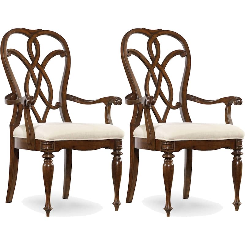 Hooker Furniture 5381-75300-SINGLE 40" Tall Fabric Dining Chair from - Rich Traditional Mahogany
