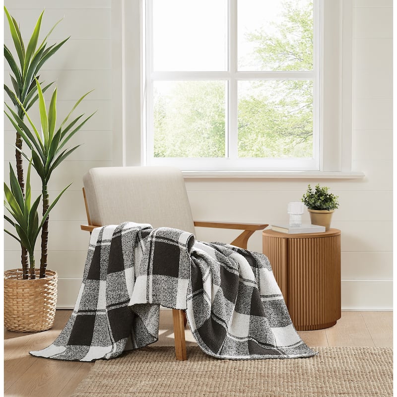 Brooklyn Loom Dusted Plaid 50x70 Throw