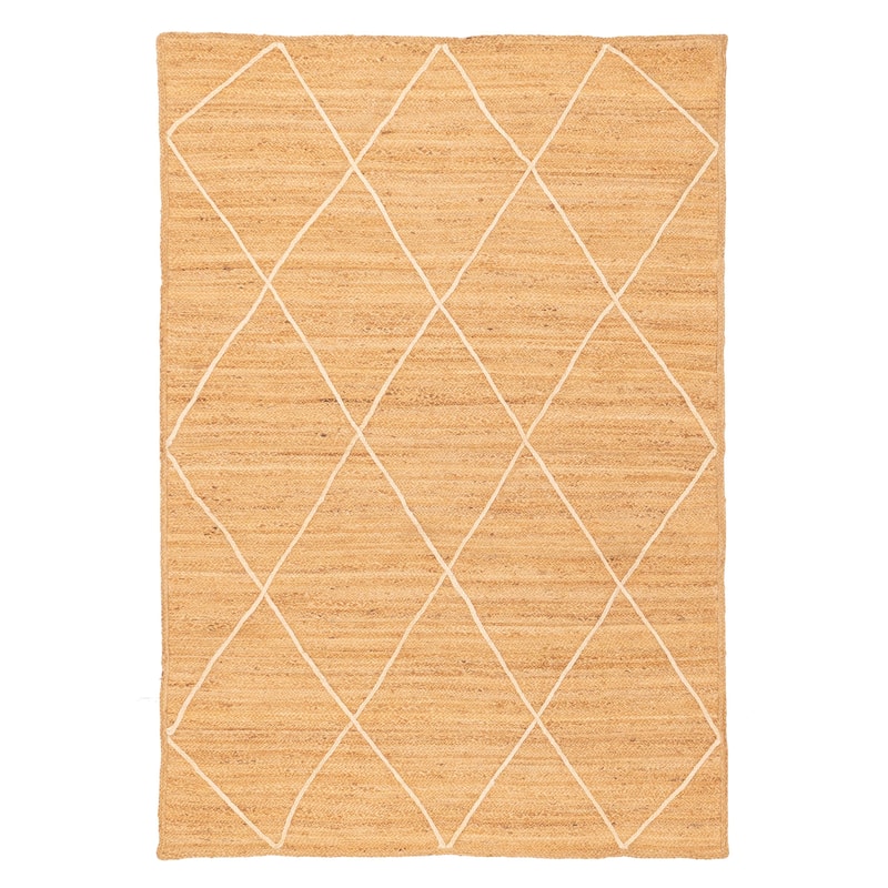 ECARPETGALLERY Braided Weave Palas Denizli Tan Jute Rug - 5'2 x 7'6