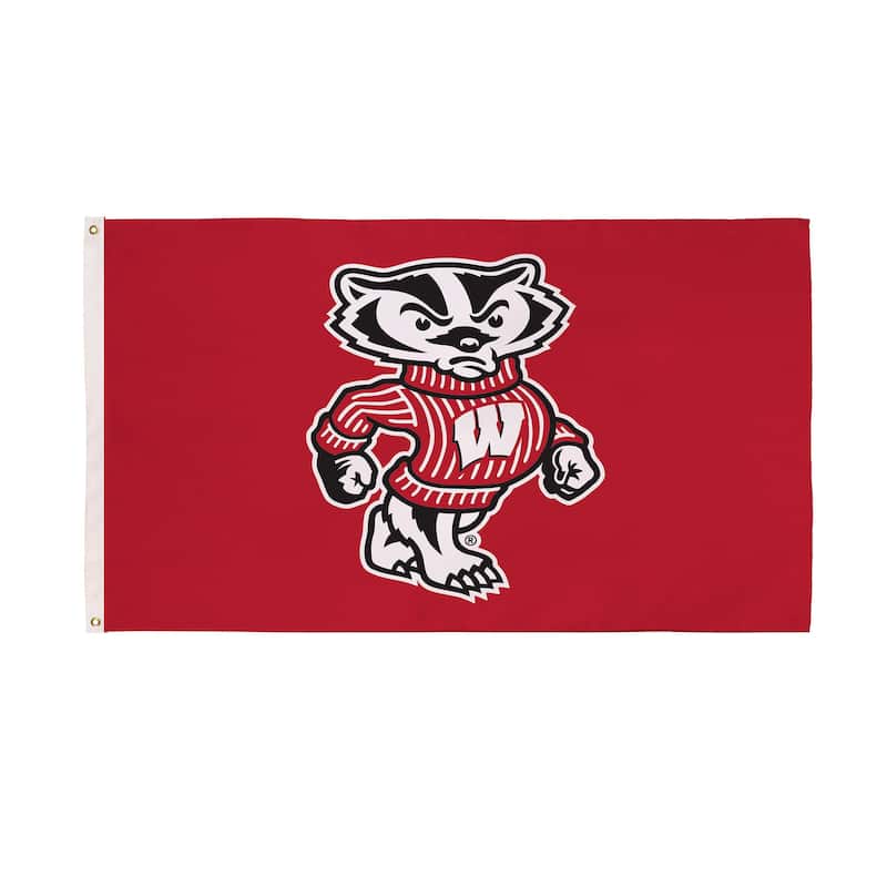 University of Wisconsin-Madison Single Sided Flag w/ 2 Grommets, 3'x5' - Multi