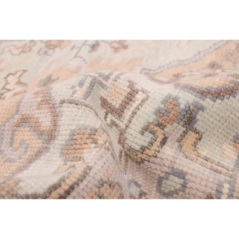 ECARPETGALLERY Hand-knotted Jules Serapi Light Blue Wool Rug - 7'10 x 10'2