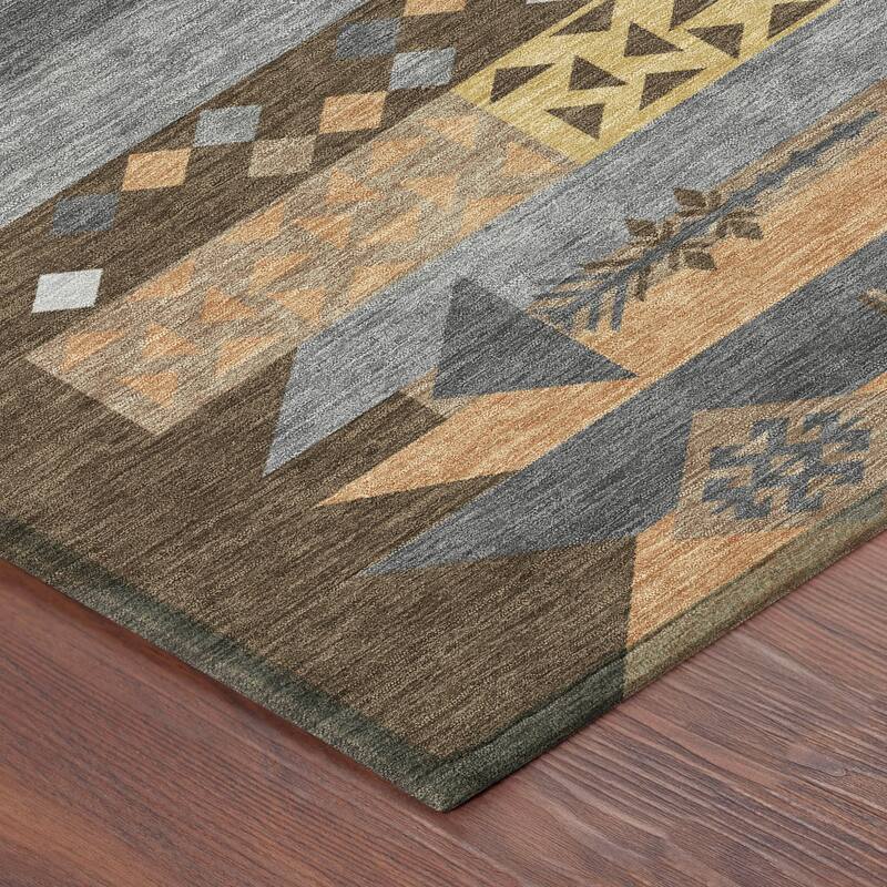 Machine Washable Indoor/ Outdoor Global Tuca Chantille Rug