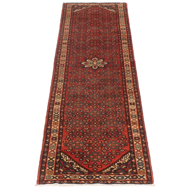 ECARPETGALLERY Hand-knotted Andelz Red Wool Rug - 2'8 x 9'8