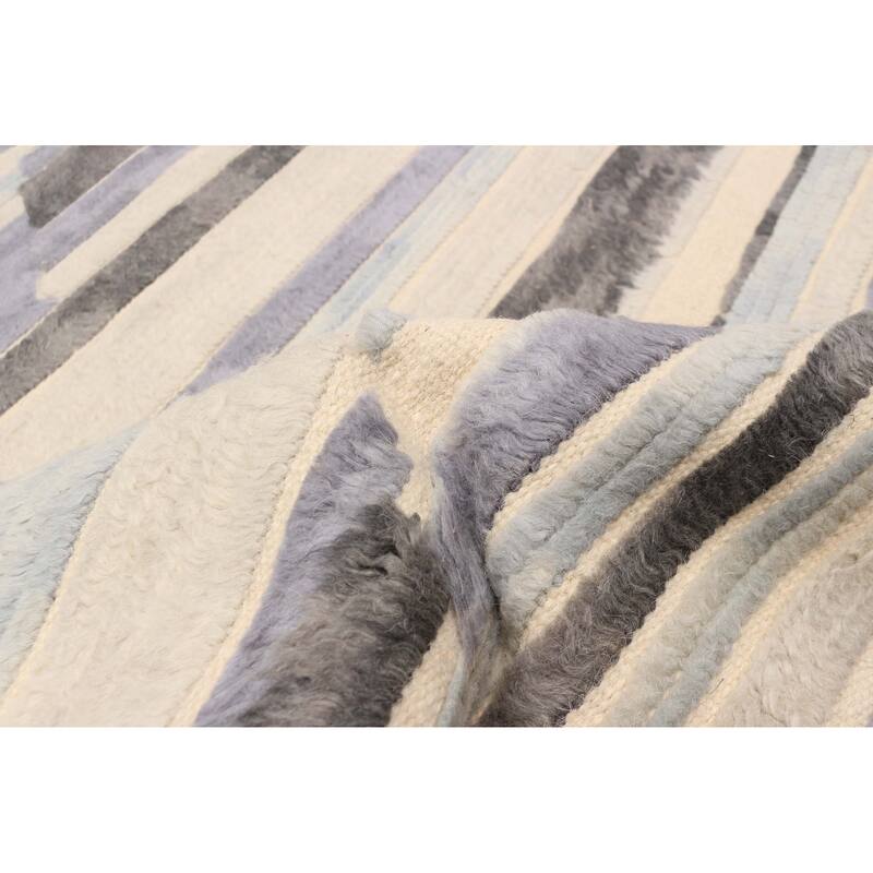 ECARPETGALLERY Hand-knotted Tangier Ivory Wool Rug - 5'3 x 7'8