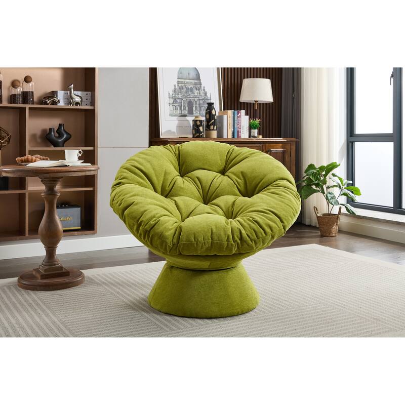 Oversized Swivel Accent Chair, 360-Degree Swivel Barrel Chair, Papasan Chair for Living Room and Bedroom Comfort