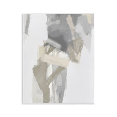 Stupell Elegant Grey & Beige Streaks Wall Plaque Art Design By Rachel Springer