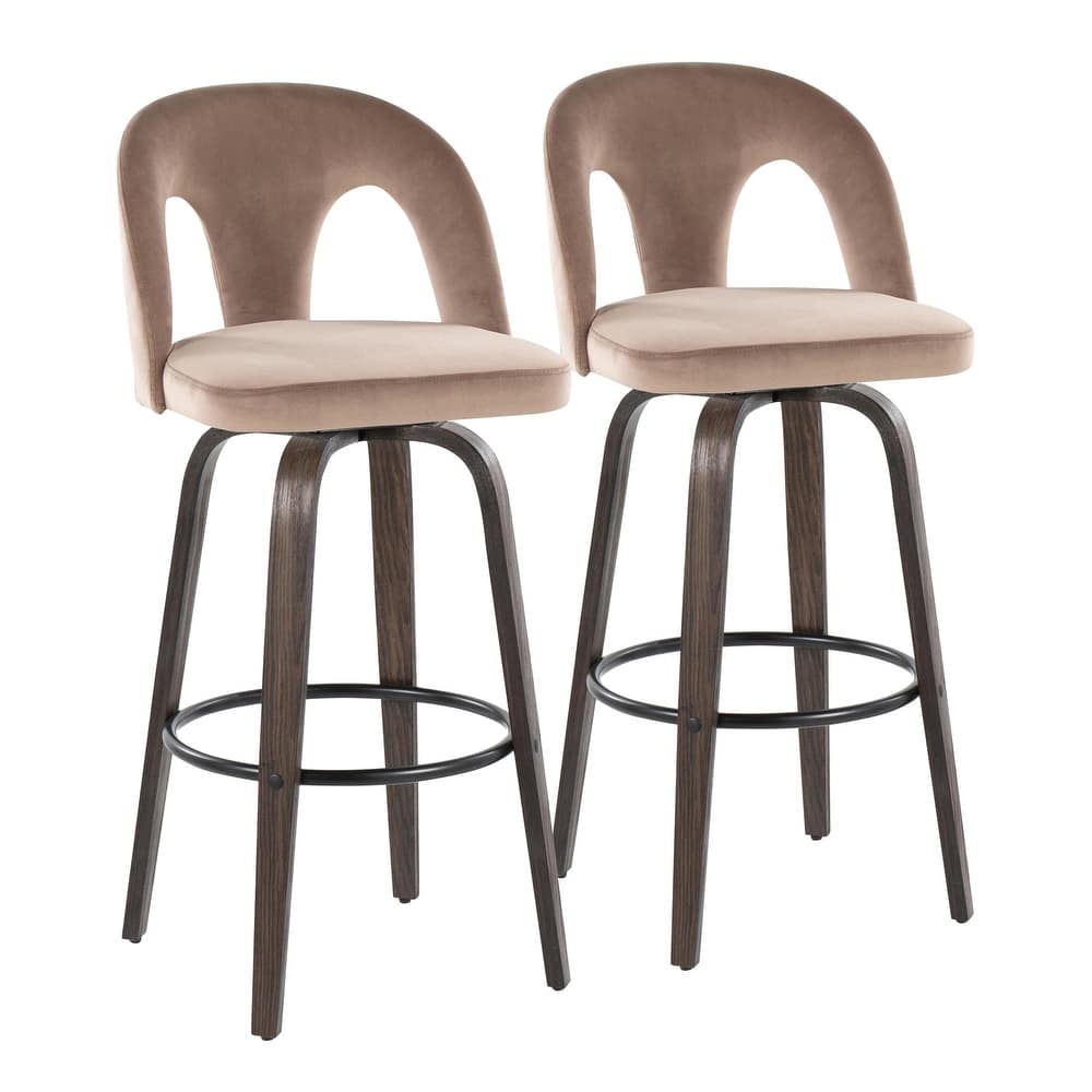 Ava Upholstered 30" Fixed-Height Counter Stool - Set of 2