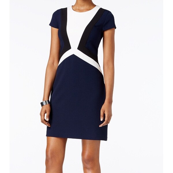 vince camuto colorblock sheath dress