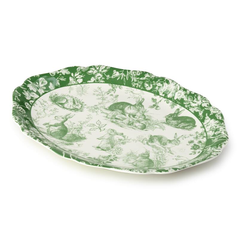 Certified International Le Jardin Oval Platter 16" x 12" - 16"W x 12"D x 1.5"H