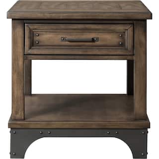 The Gray Barn Hatchery Gun Powder Grey 1-drawer End Table