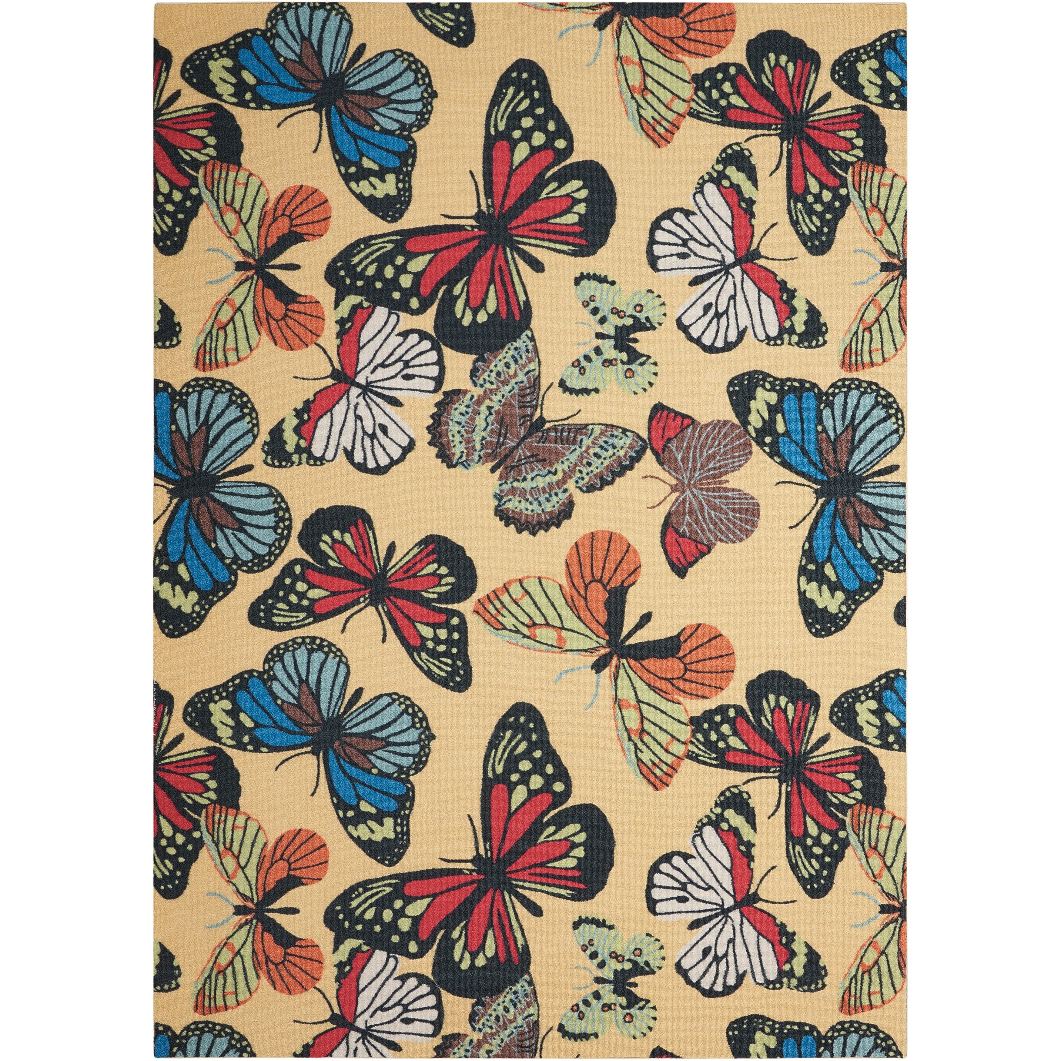 WOZO Beautiful Blue Butterfly Area Rug Rugs Non-Slip Floor Mat Doormats for Living Room Bedroom 60 x 39 inches WOZO Beautiful Blue Butterfly Area Rug Rugs Non-Slip Floor Mat Doormats for Living Room Bedroom 60 x 39 inches