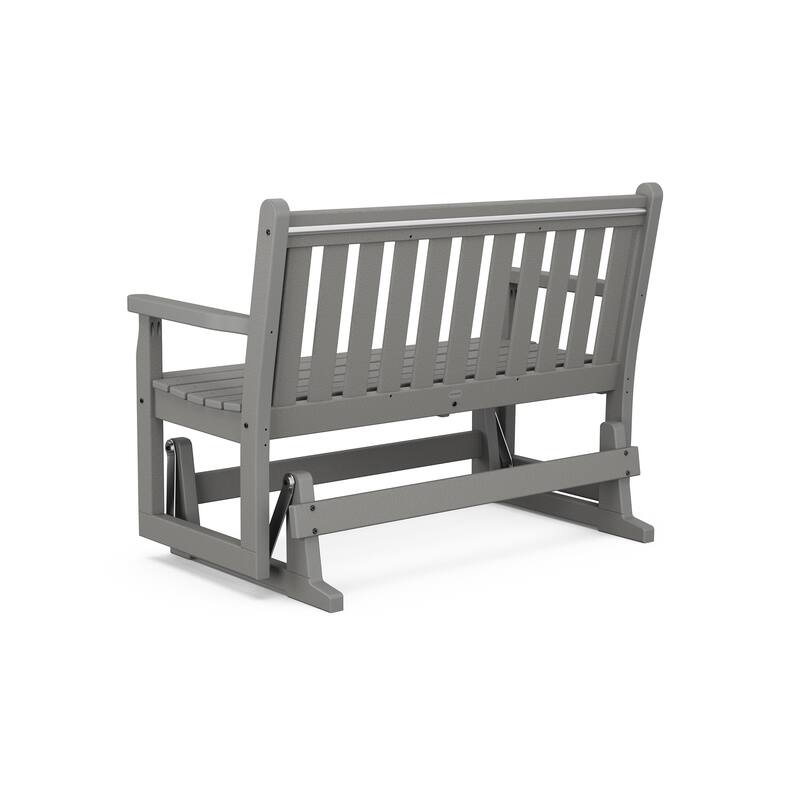 POLYWOOD Traditional Plastic 48-inch Outdoor Garden Glider Bench