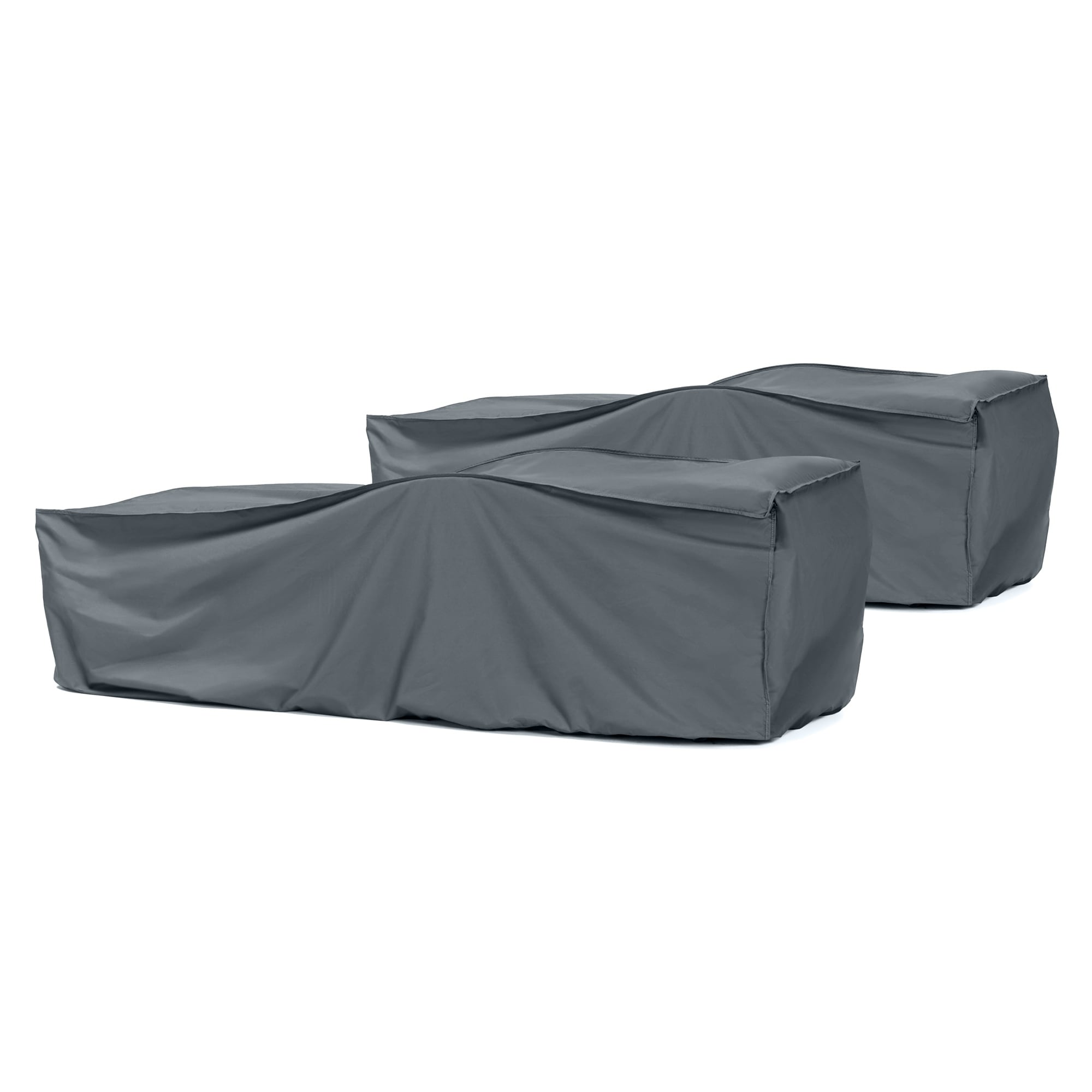 Barcelo 2 Piece Polyester Outdoor Patio Lounger Deluxe Furniture Covers - Grey