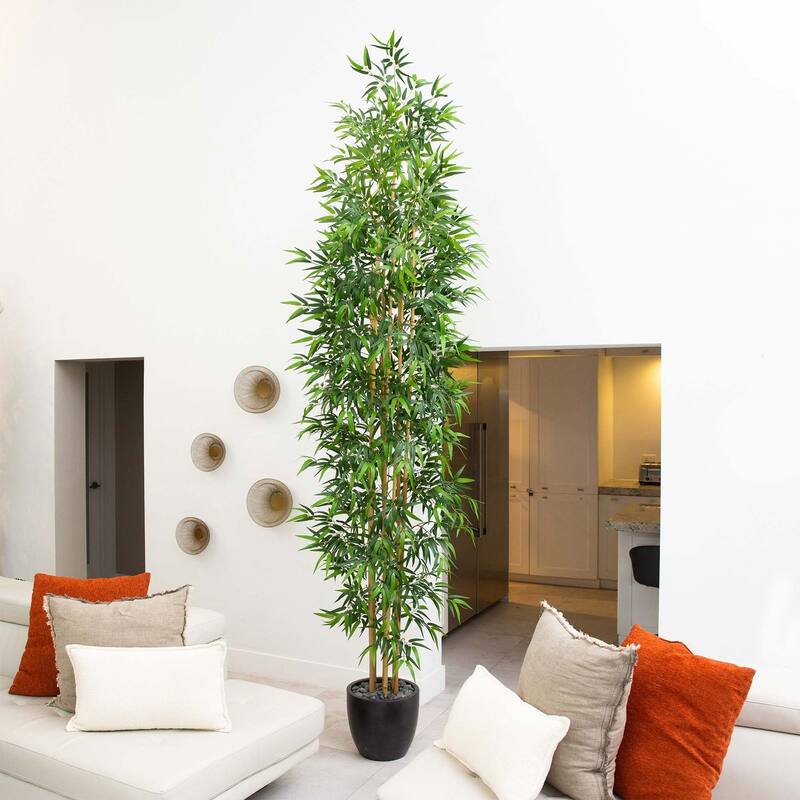 Potted Bamboo Artificial Tree - 11' - Green