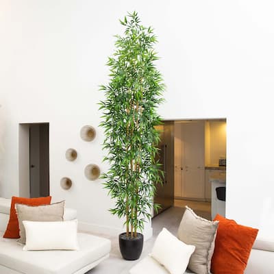 Potted Bamboo Artificial Tree - 11' - Green