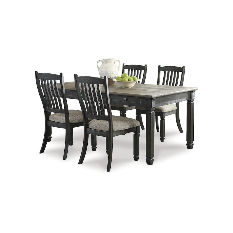 Signature Design by Ashley Tyler Creek Black / Grayish Brown 5-Piece Dining Package