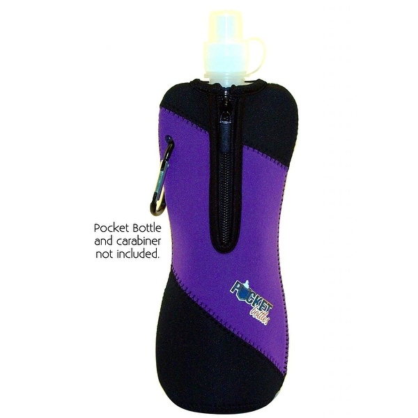 9" Purple and Black Neoprene Jacket for Pocket Bottles - N/A