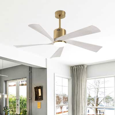 GetLedel 52" Modern 5-Blade LED Ceiling Fan with Light and Remote - 52-in