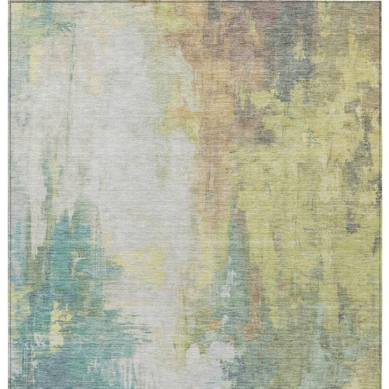 HomeRoots Abstract Transitional Rectangle Outdoor Rug