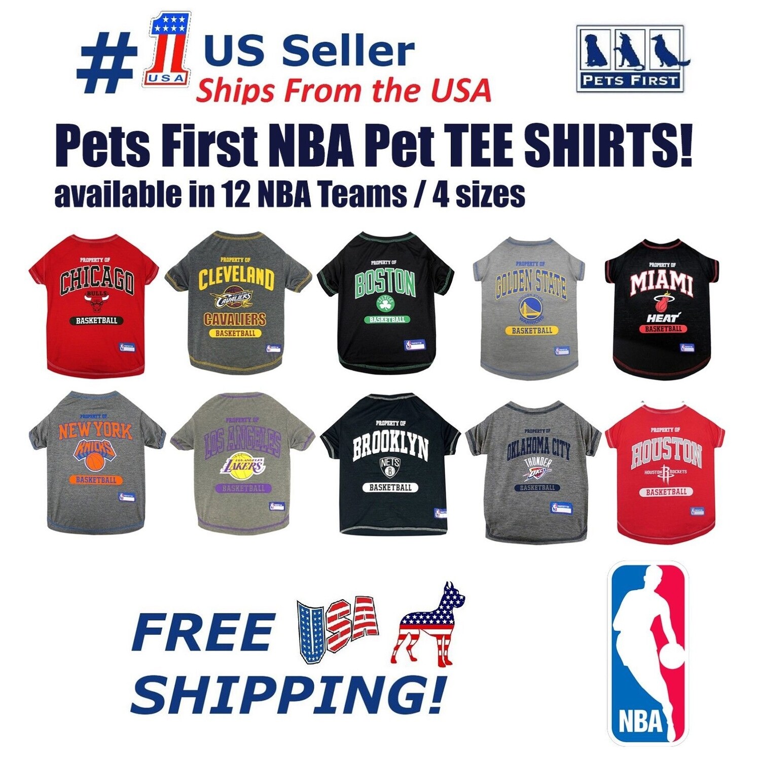 Shop Basketball Pet Tee Shirts Nba Licensed Comfortable