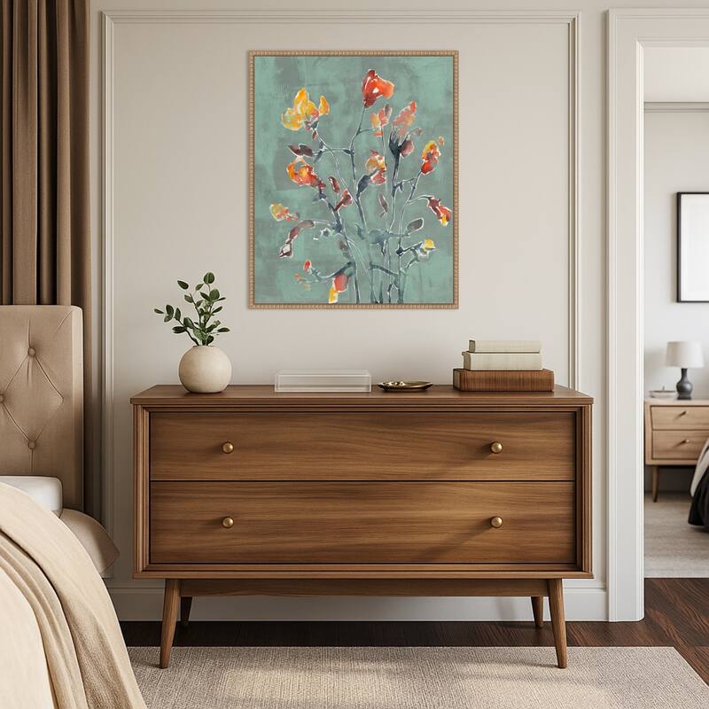 Wildflower Watercolors No. 1 by Jennifer Goldberger (23 x 28 in.), Framed Canvas Wall Art Print