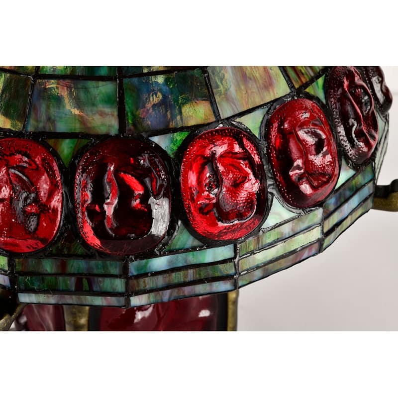 Tiffany-style Mika Turtleback Double-lit Table Lamp (optional colors)
