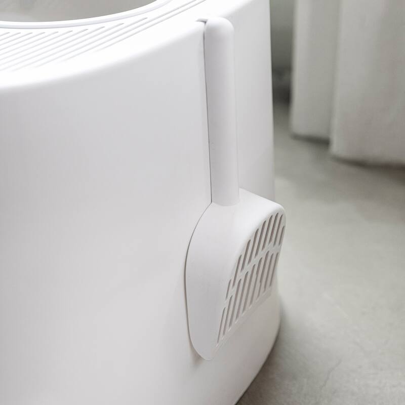Extra Large Cat Litter Box with Scoop, Front Entry and Top Exit, Litter Mat Included