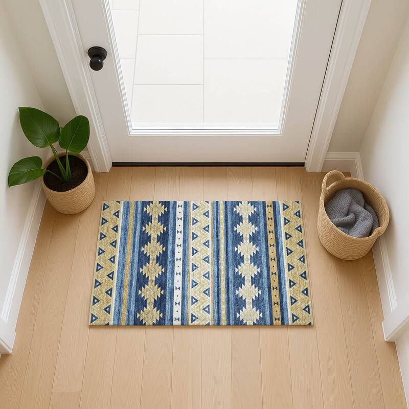 Machine Washable Indoor/ Outdoor Global Heston Chantille Rug