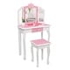 preview thumbnail 5 of 11, Children's Three-Sided Folding Mirror Dressing Table Chair
