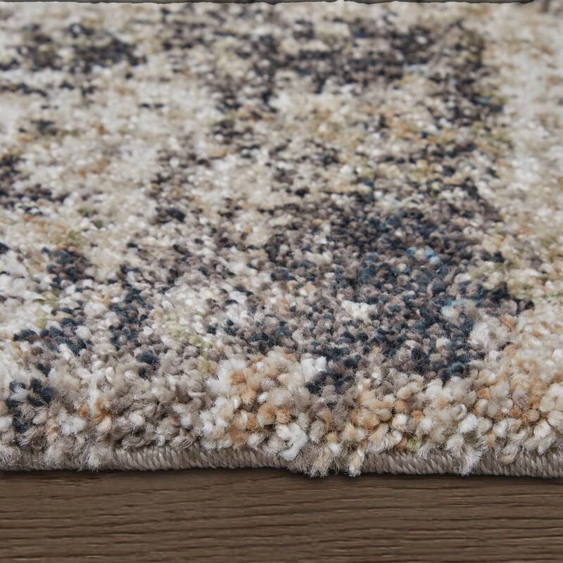 HomeRoots Abstract Industrial Rectangle Area Rug