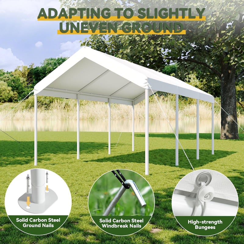 Aoxun 10x20 ft Heavy Duty Carport