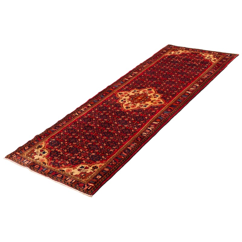 ECARPETGALLERY Hand-knotted Andelz Red Wool Rug - 3'9 x 10'11
