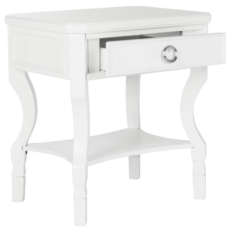 SAFAVIEH Alaia White Side Table - 24" x 18" x 26"