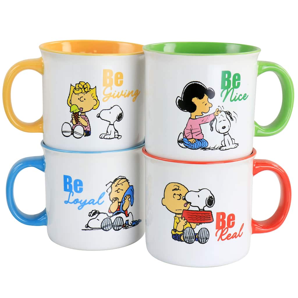 Stoneware 4 Piece 21oz Mug Set