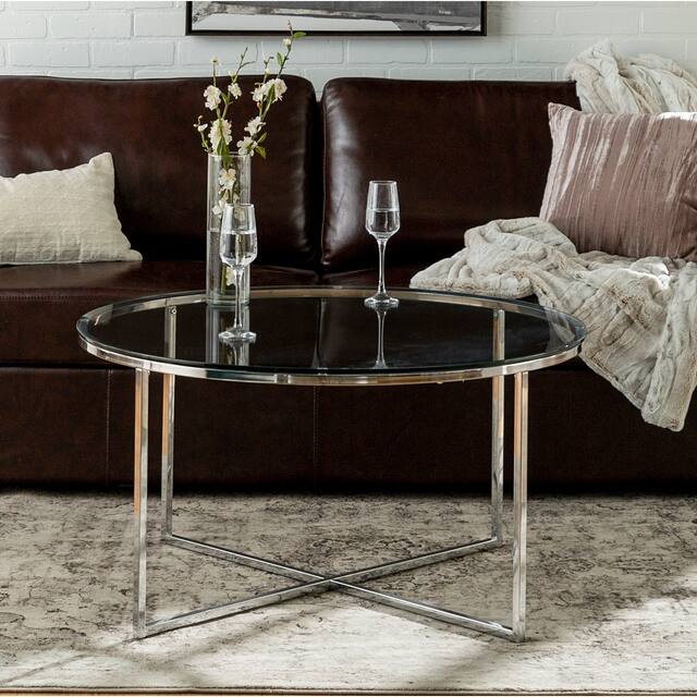 Silver Orchid Helbling Round Coffee Table On Sale Overstock 20616482