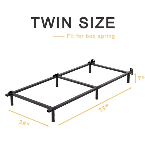 dimension image slide 1 of 5, 7 Inch Adjustable Steel Bed Frames Heavy Duty