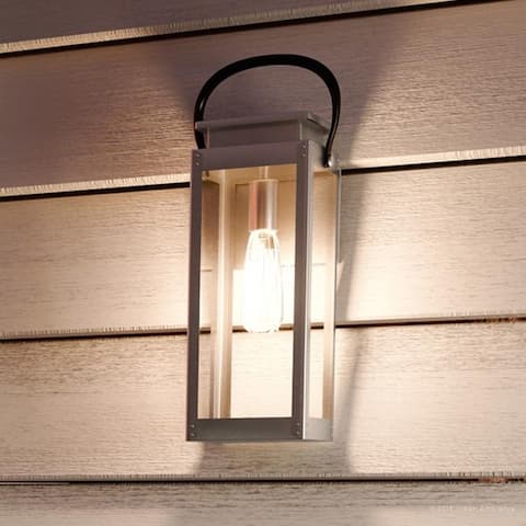 Luxury Modern Farmhouse Stainless Steel Outdoor Wall Light - 15-7/8"H x 6-1/2"W x 5-1/2"Dep
