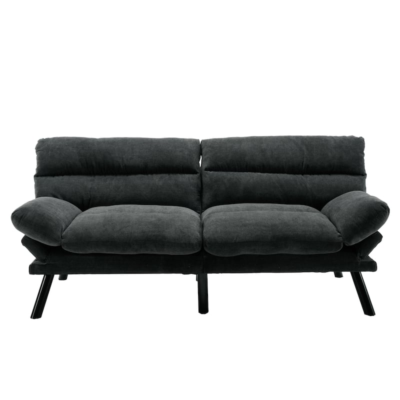 70.08" Teddy Fabric 2-Seater Loveseat Sofa with Thick Cushions, Metal Legs, and 600LB Weight Capacity
