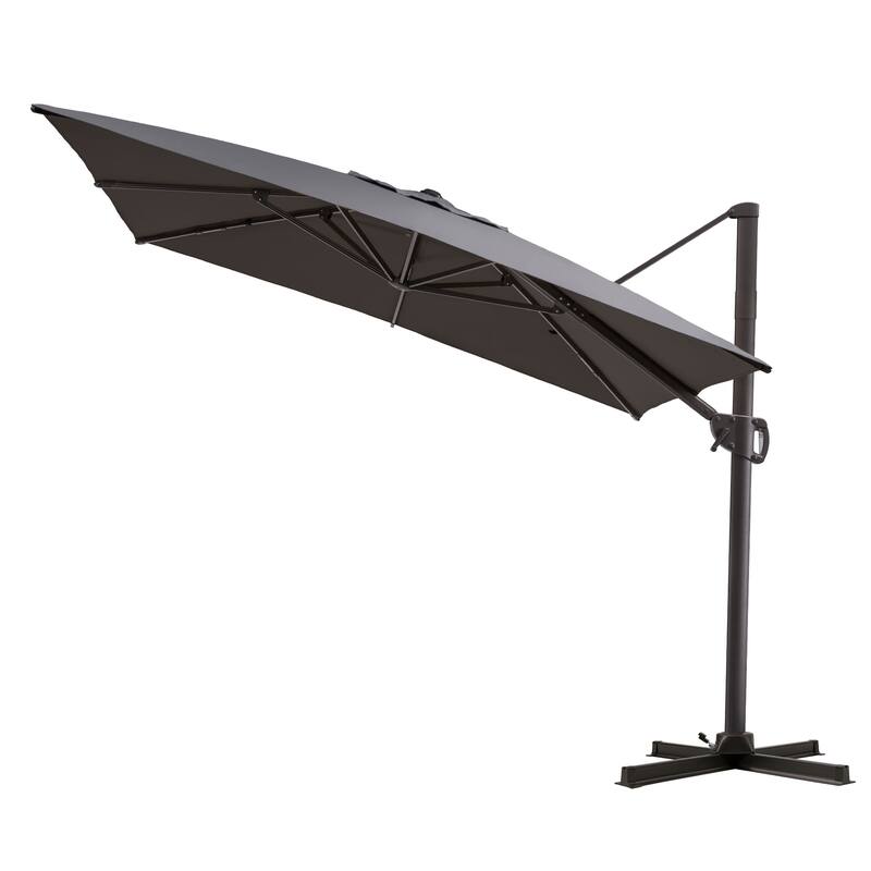 9 FT x 10.5 FT Outdoor Patio Umbrella Cantilever-Offset Umbrella with No Base