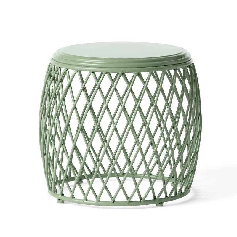 Alamera Outdoor 19-inch Lattice Side Table by Christopher Knight Home - 17.75"W x 19.75"W x 19.75"D